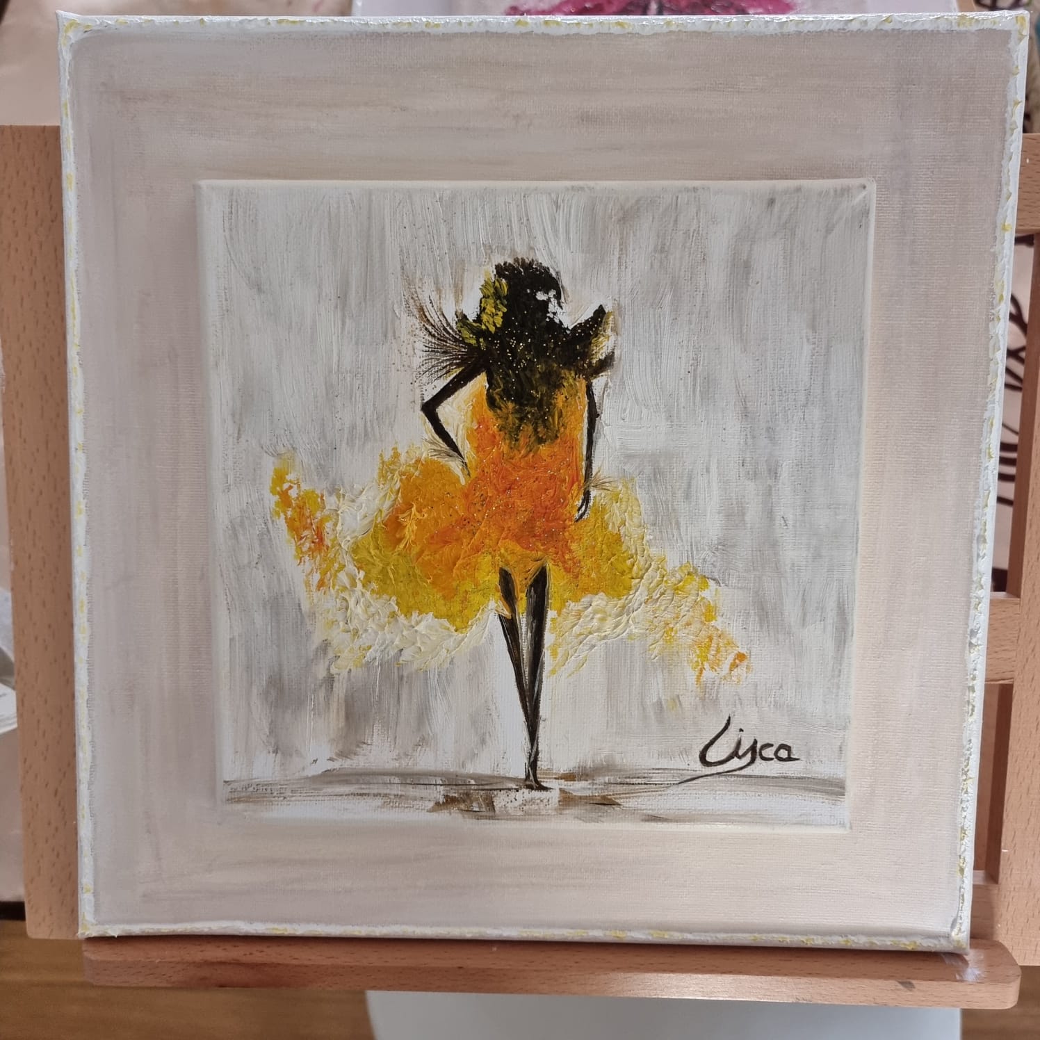 cuadro al oleo bailarina