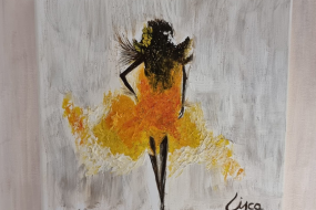 cuadro al oleo bailarina