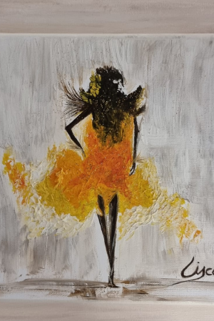 cuadro al oleo bailarina