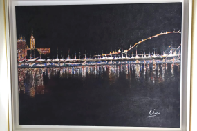 Óleo Muelle Uno de Málaga
