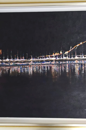 Óleo Muelle Uno de Málaga