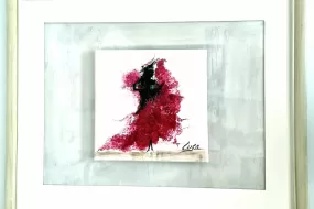 Óleo Flamenca Traje Rojo