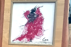 Óleo flamenca largo Rojo