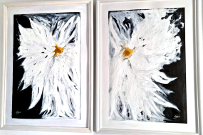 Óleos Contemporáneo Flores Gemelas