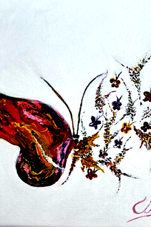 Óleo Mariposa Abstracto