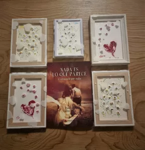 Ya a la venta. Nada es lo que parece . Cuéntaselo por redes. Por la compra de un libro regalo promocional de un cuadro al óleo.
