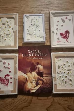 Ya a la venta. Nada es lo que parece . Cuéntaselo por redes. Por la compra de un libro regalo promocional de un cuadro al óleo.